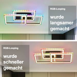 LED Deckenleuchte Lieselotte Schwarz - Metall - 34 x 9 x 54 cm