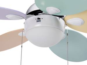 Ventilateur de plafond WEBER Vert - Orange - Mauve - Blanc - Jaune - Métal - 99 x 50 x 99 cm