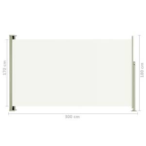 Seitenmarkise 3016425-2 Weiß - Textil - 300 x 180 x 1 cm