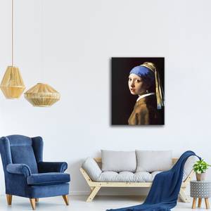 Wandbild Mädchen mit Perlenohrgehänge 80 x 100 cm