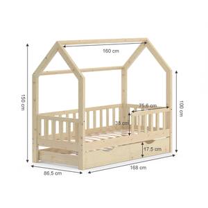 Kinderbett Wiki 80x160cm mit Gästebett Holz