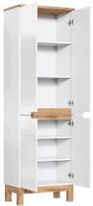 Hochschrank BALI 60x33x187 Weiß - Holzwerkstoff - Kunststoff - 60 x 187 x 33 cm