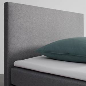 Boxspringbett FLORINDA Grau - Massivholz - Textil - 142 x 110 x 208 cm