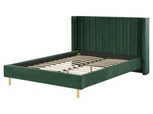 Lit double VILLETTE Noir - Vert foncé - Vert - Largeur : 185 cm