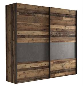 Schwebetürenschrank Cedric 93A Braun - Holzwerkstoff - 221 x 211 x 62 cm