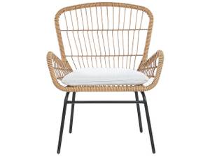 Bistro Set LABICO 3-tlg Beige - Schwarz - Blau - Polyrattan - 69 x 85 x 63 cm