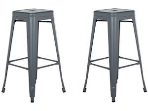 Tabouret de bar CABRILLO Gris - 44 x 76 x 44 cm