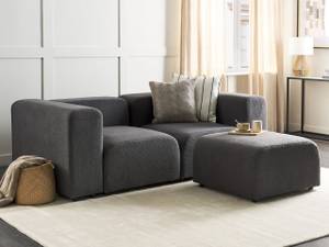 2-Sitzer Sofa FALSTERBO Dunkelgrau - Grau - Naturfaser