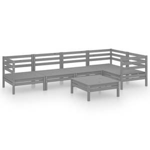 Mobilier de jardin (lot de 6) 3010515 Gris - Bois massif - Bois/Imitation - 64 x 29 x 64 cm