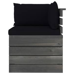 Palettensofa 3011783-1 (2-teilig) Schwarz