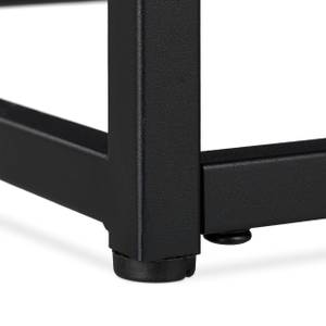 Table basse noire avec support Noir - Bois manufacturé - Métal - 90 x 42 x 50 cm