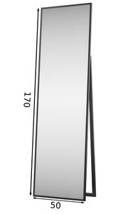 Standspiegel VERONA Schwarz - Holzwerkstoff - 50 x 170 x 5 cm