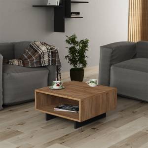 Table basse Hola Marron - Bois manufacturé - 60 x 32 x 60 cm