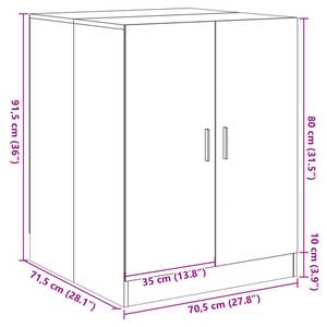 Waschmaschinenschrank 3008174 Eiche Sonoma Dekor