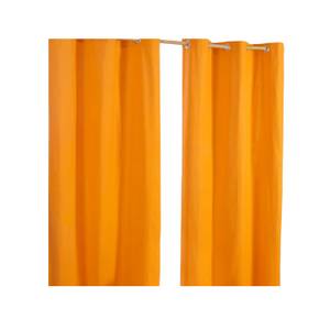 Gardinen mit Ösen unifarben 2er Set Orange - 137 x 182 x 182 cm