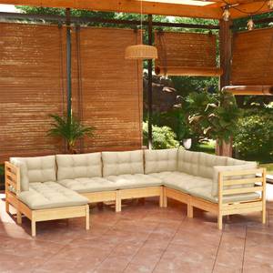 Salon de jardin Marron - Bois massif - 64 x 29 x 64 cm