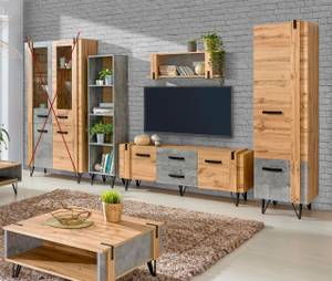 Wohnzimmer-Set MILENIUM Braun - Holzwerkstoff - 215 x 187 x 80 cm