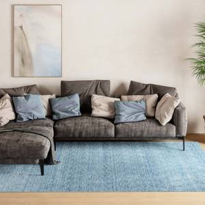 Gabbeh Teppich - Indus - Uni Hellblau - 70 x 140 cm