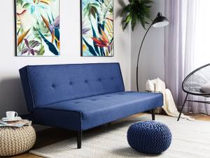 3-Sitzer Sofa VISBY Schwarz - Blau - Marineblau