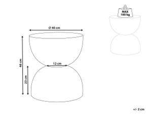 Table d'appoint CAORIA Gris minéral - Blanc