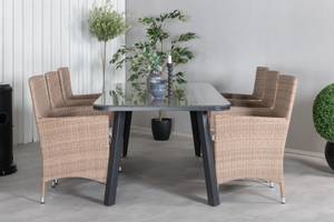 Gartenmöbel-Set Paola (7-teilig) Braun - Rattan - 100 x 74 x 200 cm