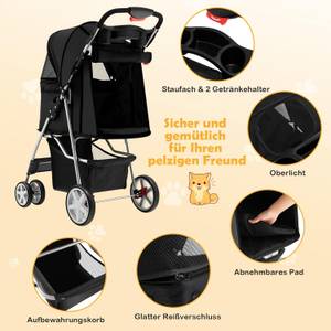 Hundewagen PW10039 Schwarz