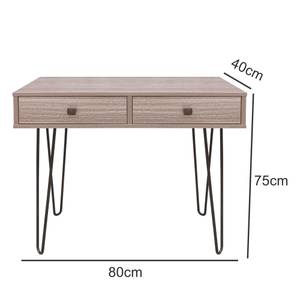 Orianis Schreibtisch Braun - Holzwerkstoff - Metall - 80 x 75 x 40 cm