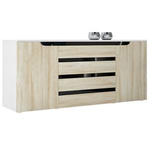 Sideboard Sylt V2 Eiche Sägerau Dekor - Weiß