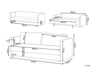 3-Sitzer Sofa EKSJO Beige - Creme