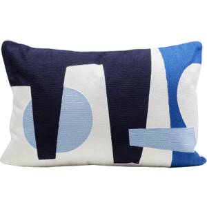 Kissen Forma Blau - Textil - 60 x 40 x 14 cm