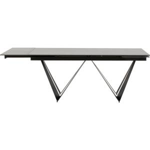 Table à rallonges Sandra Noir - Pierre - 260 x 76 x 90 cm