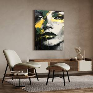 Tableau VISAGE De Femme Portrait Glamour 50 x 70 x 70 cm