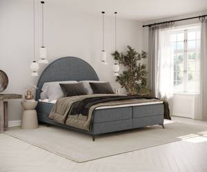 Boxspringbett Circle Anthrazit - Breite: 160 cm