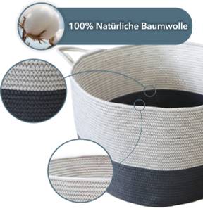 Baumwollseil Weiß - Textil - 50 x 33 x 50 cm