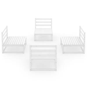 Garten-Lounge-Set (4-teilig) 3009867-1 Weiß