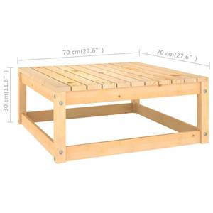 Gartenmöbel-Set (6-teilig) 3009918 Braun - Massivholz - Holzart/Dekor - 70 x 30 x 70 cm