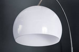 Bogenlampe LOUNGE DEAL Silber - Weiß - Metall - Kunststoff - Stein - 150 x 175 x 40 cm