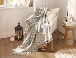 Kuscheldecke Fringes Beige - Textil - 150 x 1 x 200 cm