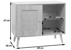 Kommode M39 Braun - Holzwerkstoff - Holzart/Dekor - Holz teilmassiv - 80 x 67 x 38 cm