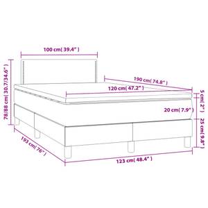 Boxspringbett 3017290-7 Schwarz - 123 x 193 cm