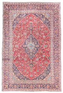 Keshan - 410x274cm Rot - Naturfaser - 274 x 1 x 410 cm