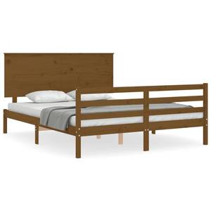 Bettgestell-K-16458 Braun - Holzwerkstoff - 156 x 83 x 206 cm