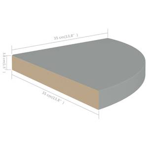 Wandregal 3004084-2 (2er Set) Grau - Anzahl Teile im Set: 2