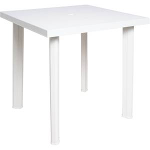 Gartentisch Lucca Weiß - Kunststoff - 80 x 72 x 75 cm