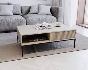 Table basse MAGGIORE CT104 Beige - Noir