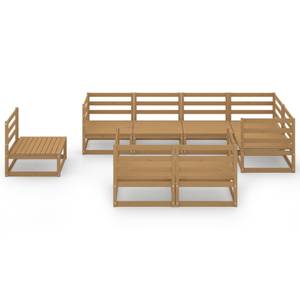 Garten-Lounge-Set (8-teilig) 3009805-1 Braun - Massivholz - Holzart/Dekor - 70 x 67 x 70 cm