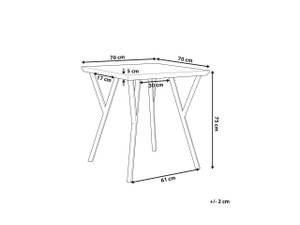 Esszimmertisch BRAVO Schwarz - Eiche Hell - 70 x 70 cm