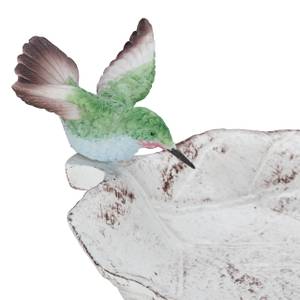 Vogeltränke Gusseisen mit Erdspieß Weiß