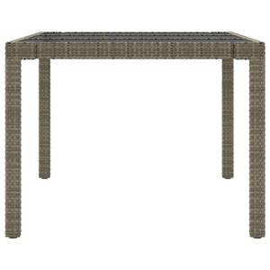 Gartentisch 3011702 Grau - Metall - Kunststoff - Polyrattan - 90 x 75 x 190 cm