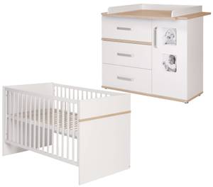 Set de chambre bébé Pia 2 pcs Blanc - Bois manufacturé